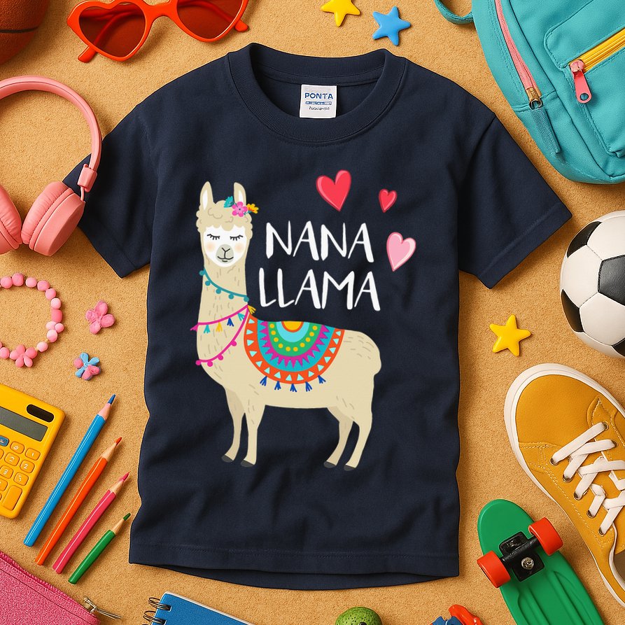 Nana Llama Cute Love Llamas & Alpacas Gift Tees Kids T-Shirt