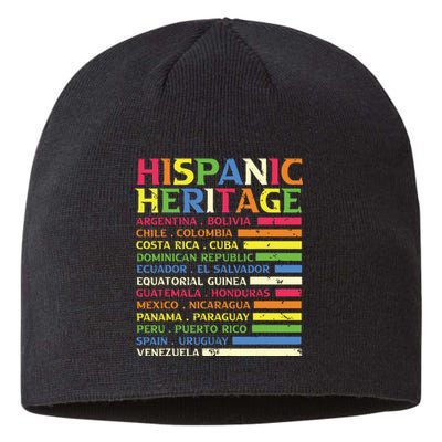 National Latino Countries Flag Hispanic Heritage Month 2024 Sustainable Beanie