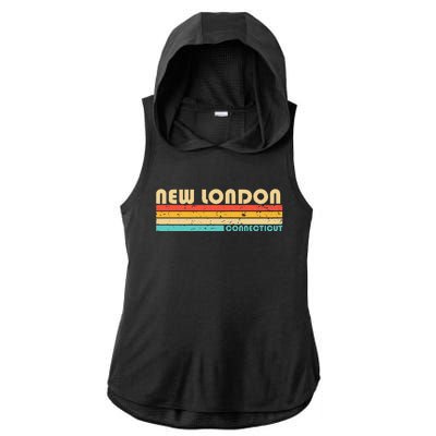 New London Ct Connecticut Funny City Home Roots Ladies PosiCharge Tri-Blend Wicking Draft Hoodie Tank