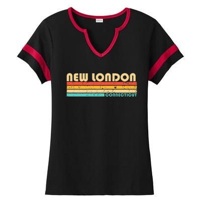 New London Ct Connecticut Funny City Home Roots Ladies Halftime Notch Neck Tee