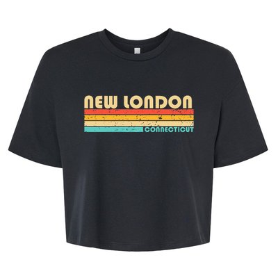 New London Ct Connecticut Funny City Home Roots Bella+Canvas Jersey Crop Tee