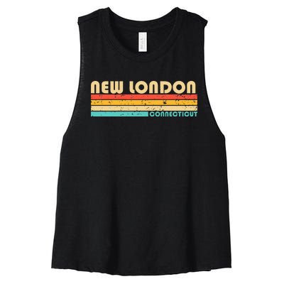 New London Ct Connecticut Funny City Home Roots Women's Racerback Cropped Tank