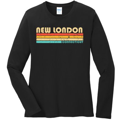 New London Ct Connecticut Funny City Home Roots Ladies Long Sleeve Shirt