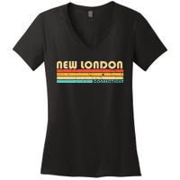 New London Ct Connecticut Funny City Home Roots Women's V-Neck T-Shirt