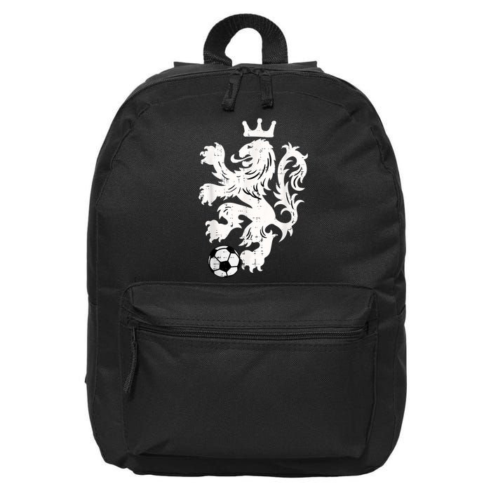 Netherlands Lion Dutch Orange Soccer Fan    16 in Basic Backpack