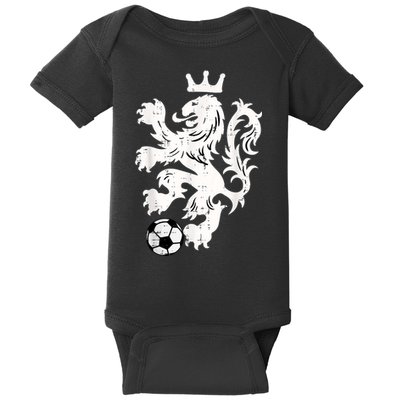 Netherlands Lion Dutch Orange Soccer Fan    Baby Bodysuit