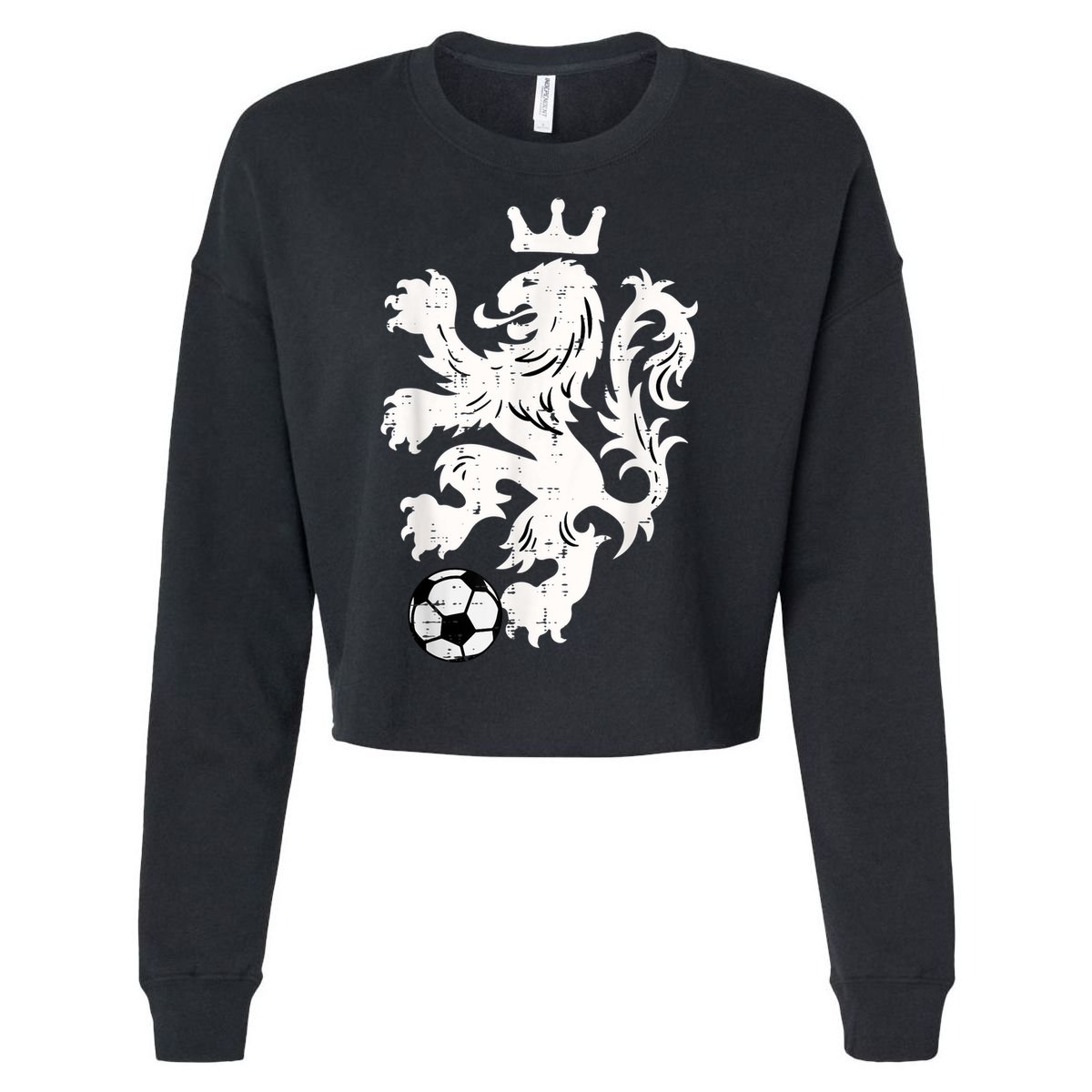 Netherlands Lion Dutch Orange Soccer Fan    Cropped Pullover Crew