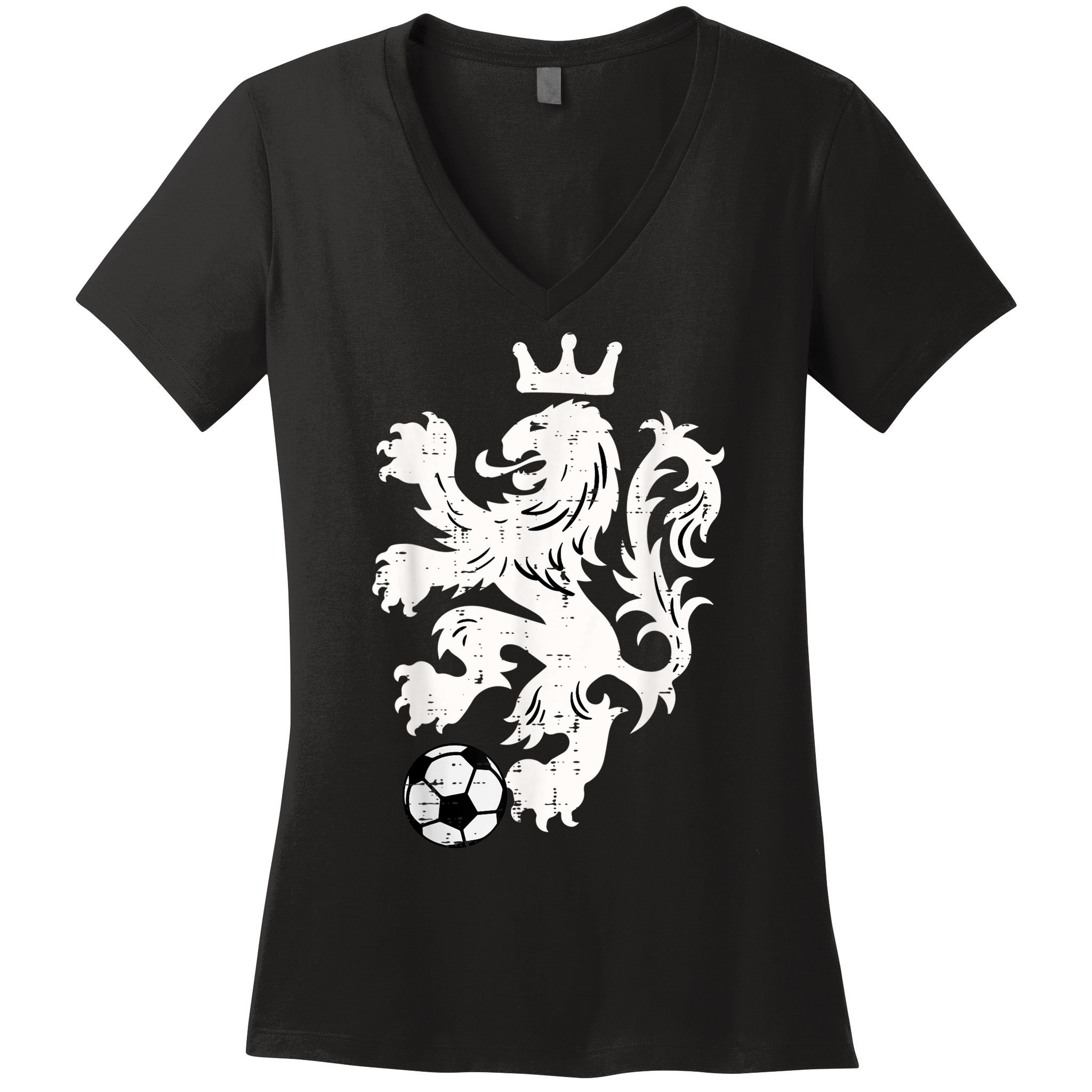 Netherlands Lion Dutch Orange Soccer Fan    Women's V-Neck T-Shirt