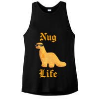 Nug Life Dino Nuggs Dino Chicken Nuggets Dinosaur Nugget Ladies PosiCharge Tri-Blend Wicking Tank