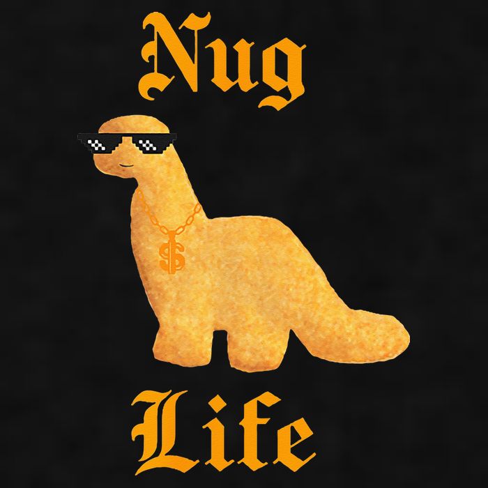 Nug Life Dino Nuggs Dino Chicken Nuggets Dinosaur Nugget Ladies PosiCharge Tri-Blend Wicking Tank