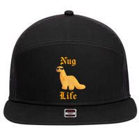 Nug Life Dino Nuggs Dino Chicken Nuggets Dinosaur Nugget 7 Panel Mesh Trucker Snapback Hat