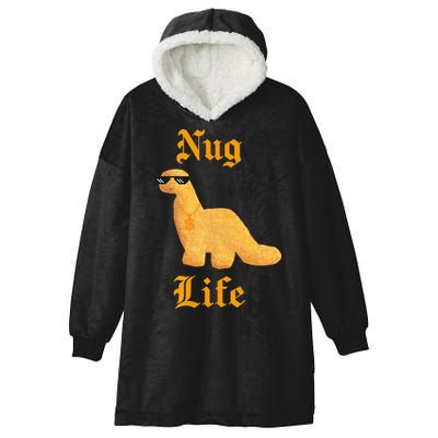 Nug Life Dino Nuggs Dino Chicken Nuggets Dinosaur Nugget Hooded Wearable Blanket