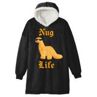 Nug Life Dino Nuggs Dino Chicken Nuggets Dinosaur Nugget Hooded Wearable Blanket
