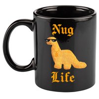 Nug Life Dino Nuggs Dino Chicken Nuggets Dinosaur Nugget 11oz C Handle Ceramic Mug