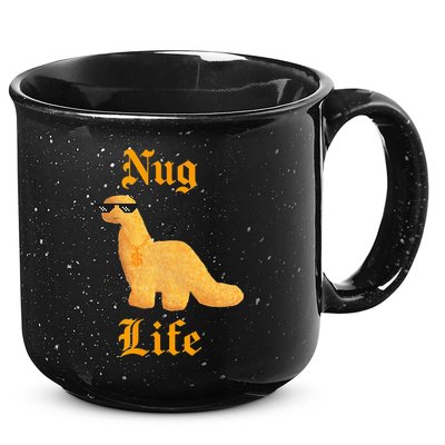 Nug Life Dino Nuggs Dino Chicken Nuggets Dinosaur Nugget 15oz Campfire Ceramic Mug