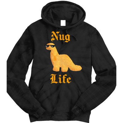 Nug Life Dino Nuggs Dino Chicken Nuggets Dinosaur Nugget Tie Dye Hoodie