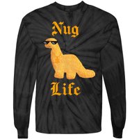 Nug Life Dino Nuggs Dino Chicken Nuggets Dinosaur Nugget Tie-Dye Long Sleeve Shirt