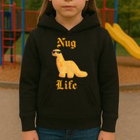 Nug Life Dino Nuggs Dino Chicken Nuggets Dinosaur Nugget Kids Hoodie