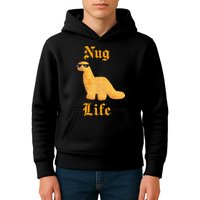 Nug Life Dino Nuggs Dino Chicken Nuggets Dinosaur Nugget Kids Hoodie