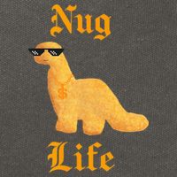 Nug Life Dino Nuggs Dino Chicken Nuggets Dinosaur Nugget Cotton Canvas Backpack