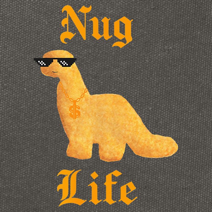 Nug Life Dino Nuggs Dino Chicken Nuggets Dinosaur Nugget Cotton Canvas Backpack