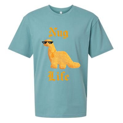 Nug Life Dino Nuggs Dino Chicken Nuggets Dinosaur Nugget Sueded Cloud Jersey T-Shirt