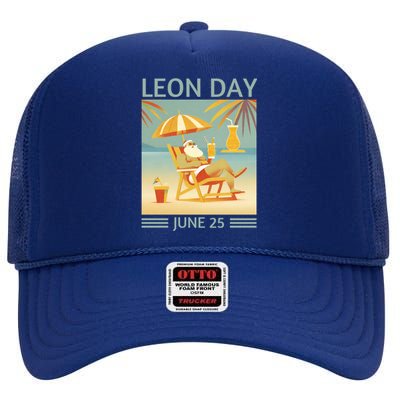 National Leon Day June 25 Noel Christmas Gift High Crown Mesh Back Trucker Hat