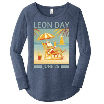 National Leon Day June 25 Noel Christmas Great Gift Women's Perfect Tri Tunic Long Sleeve Shirt