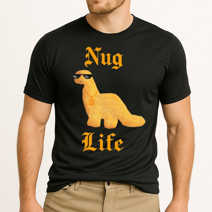 Nug Life Dino Nuggs Dino Chicken Nuggets Dinosaur Nugget Performance Shirt