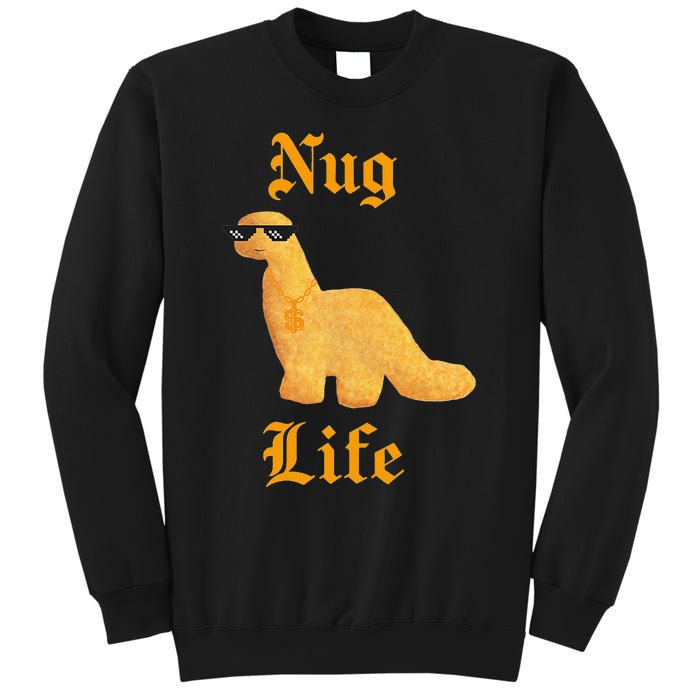 Nug Life Dino Nuggs Dino Chicken Nuggets Dinosaur Nugget Sweatshirt