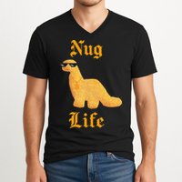 Nug Life Dino Nuggs Dino Chicken Nuggets Dinosaur Nugget V-Neck T-Shirt