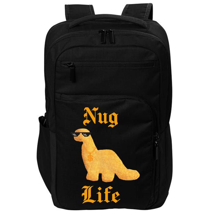 Nug Life Dino Nuggs Dino Chicken Nuggets Dinosaur Nugget Impact Tech Backpack
