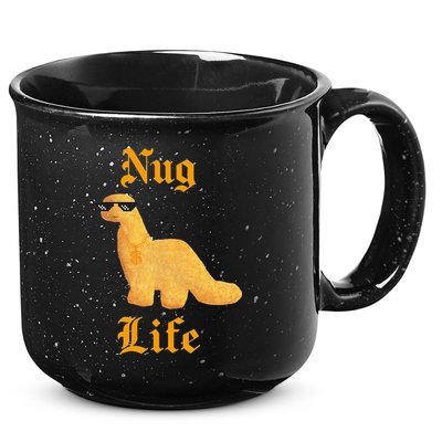 Nug Life Dino Nuggs Dino Chicken Nuggets Dinosaur Nugget 15oz Campfire Ceramic Mug