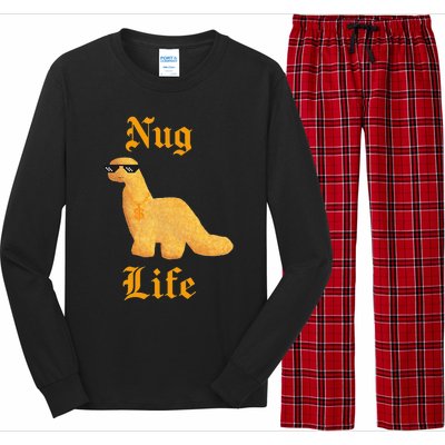 Nug Life Dino Nuggs Dino Chicken Nuggets Dinosaur Nugget Long Sleeve Pajama Set