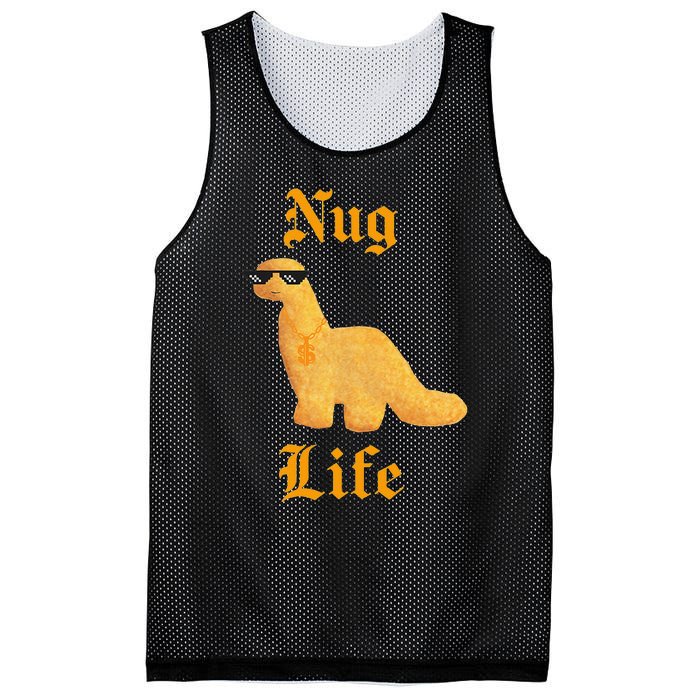 Nug Life Dino Nuggs Dino Chicken Nuggets Dinosaur Nugget Mesh Reversible Basketball Jersey Tank