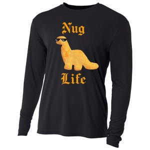 Nug Life Dino Nuggs Dino Chicken Nuggets Dinosaur Nugget Cooling Performance Long Sleeve Crew