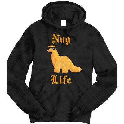 Nug Life Dino Nuggs Dino Chicken Nuggets Dinosaur Nugget Tie Dye Hoodie