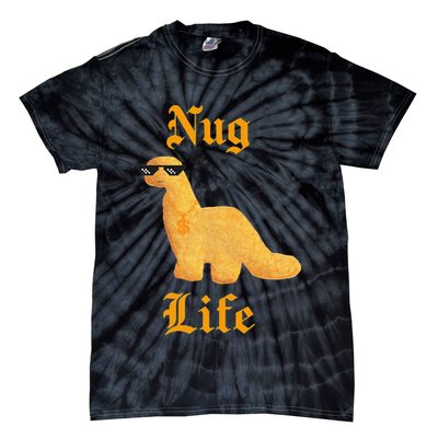 Nug Life Dino Nuggs Dino Chicken Nuggets Dinosaur Nugget Tie-Dye T-Shirt