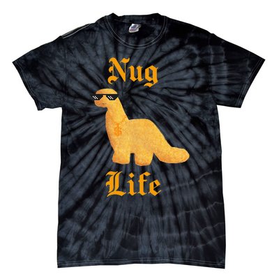 Nug Life Dino Nuggs Dino Chicken Nuggets Dinosaur Nugget Tie-Dye T-Shirt