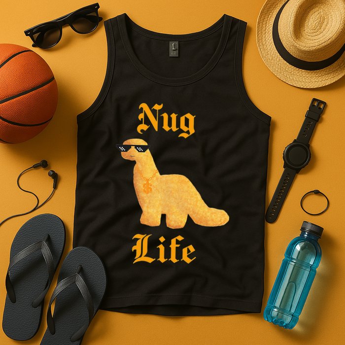 Nug Life Dino Nuggs Dino Chicken Nuggets Dinosaur Nugget Tank Top