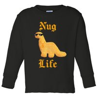 Nug Life Dino Nuggs Dino Chicken Nuggets Dinosaur Nugget Toddler Long Sleeve Shirt