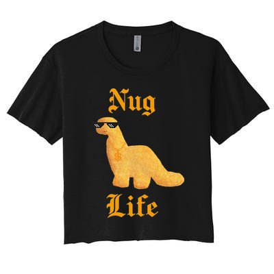 Nug Life Dino Nuggs Dino Chicken Nuggets Dinosaur Nugget Crop Top