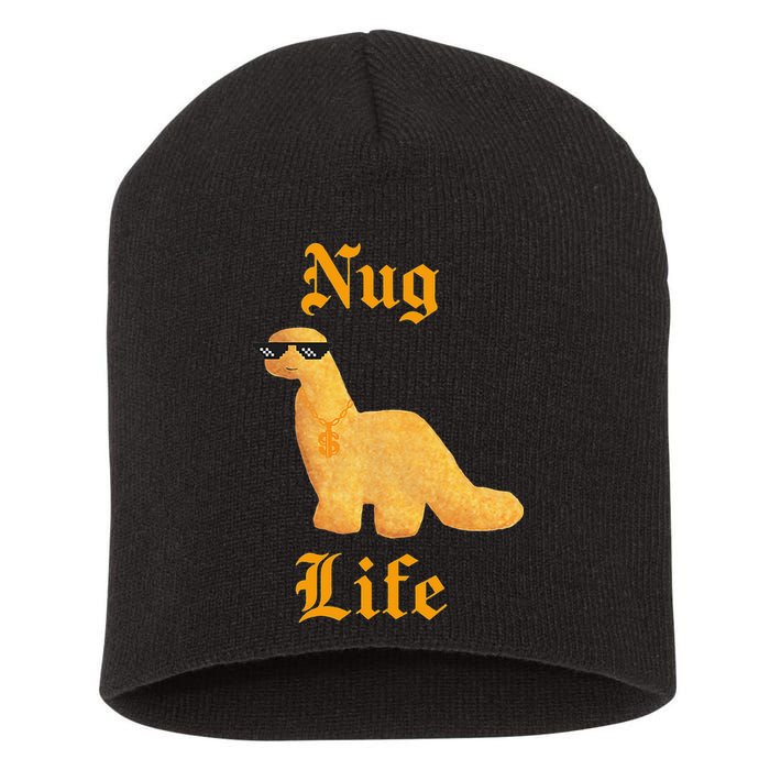 Nug Life Dino Nuggs Dino Chicken Nuggets Dinosaur Nugget Short Acrylic Beanie