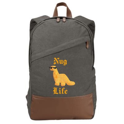 Nug Life Dino Nuggs Dino Chicken Nuggets Dinosaur Nugget Cotton Canvas Backpack