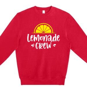 National Lemonade Day Lemon Juice Lemonade Crew Gift Premium Crewneck Sweatshirt