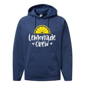 National Lemonade Day Lemon Juice Lemonade Crew Gift Performance Fleece Hoodie