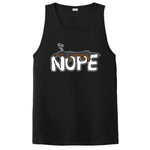 Nope Lazy Dachshund Dog Lover Great Gift PosiCharge Competitor Tank