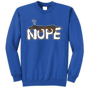 Nope Lazy Dachshund Dog Lover Great Gift Sweatshirt