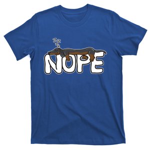 Nope Lazy Dachshund Dog Lover Great Gift T-Shirt