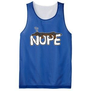 Nope Lazy Dachshund Dog Lover Great Gift Mesh Reversible Basketball Jersey Tank